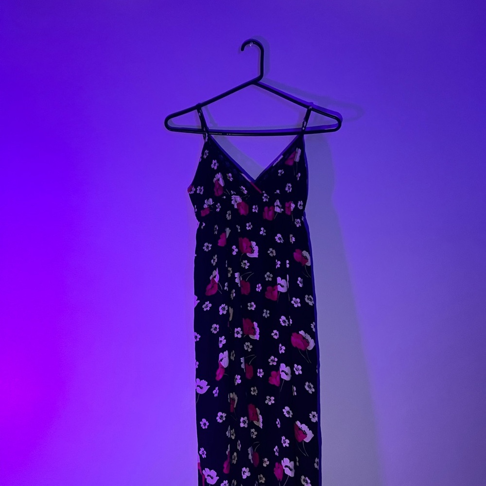 Floral Black Dress